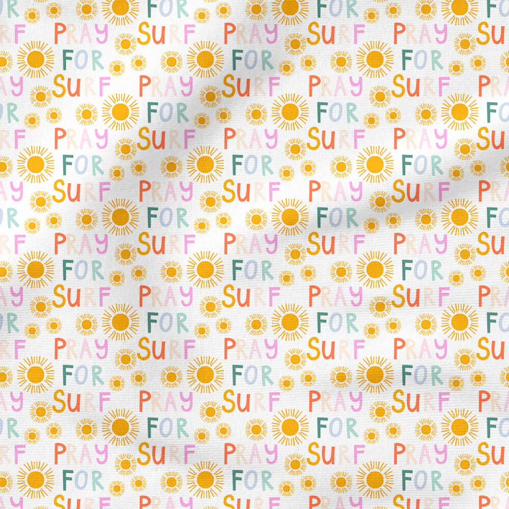 Pray For Surf (Sunshine) | Seasonal Fabric Design | Indy Bloom Design