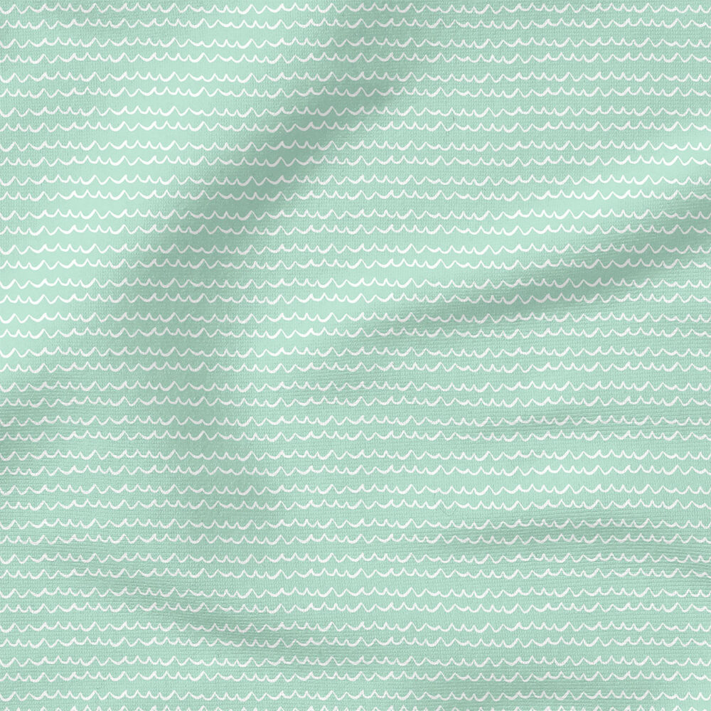 Sea Waves (Laguna Green) | Seasonal Fabric Design | Indy Bloom Design