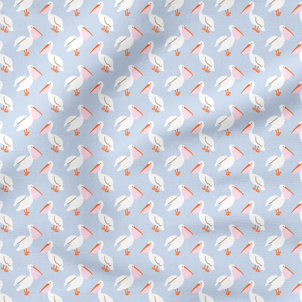 Pelicans (Periwinkle) | Seasonal Fabric Design | Indy Bloom Design