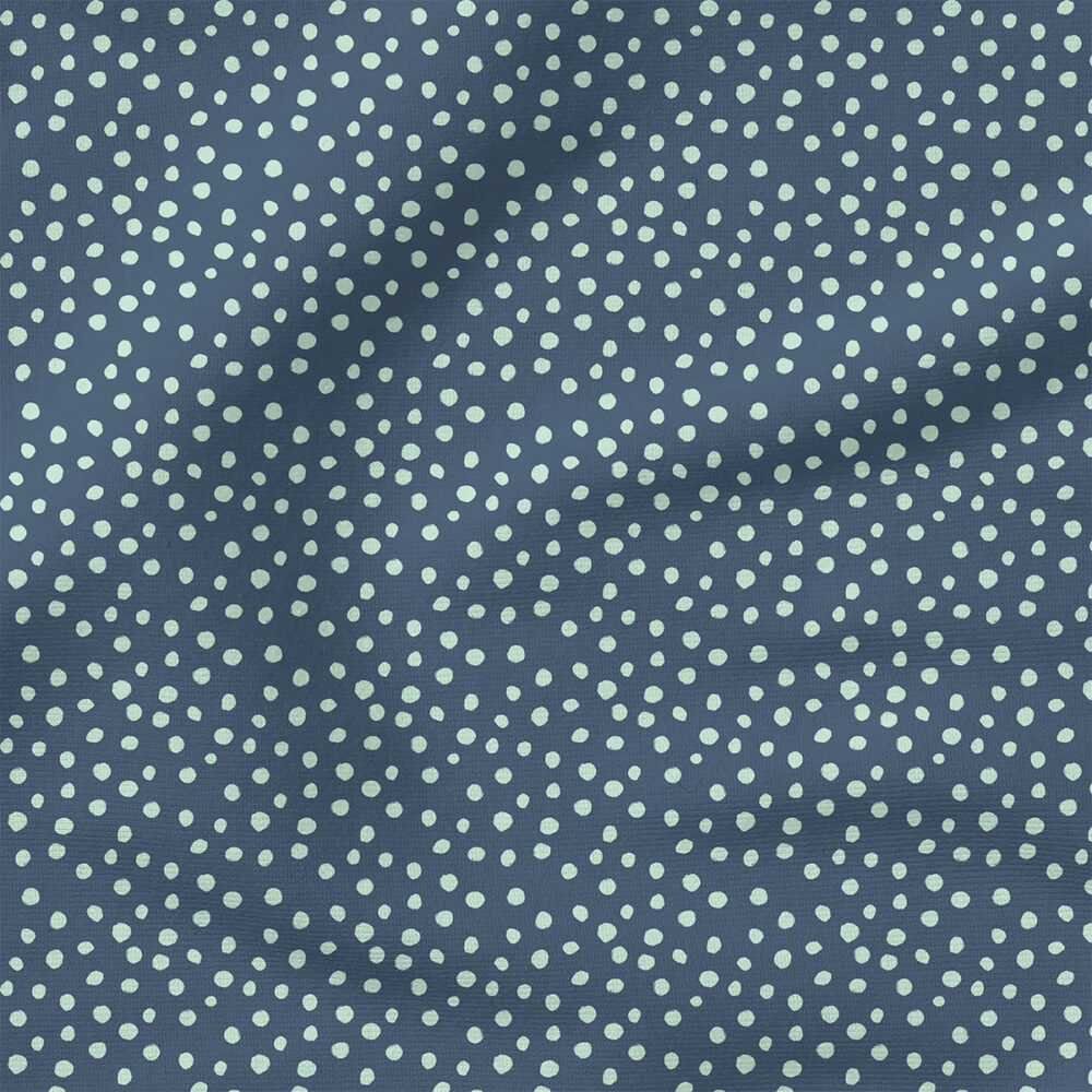 Navy Teal Dot | Stripes and Shapes Fabric Design | Indy Bloom Design