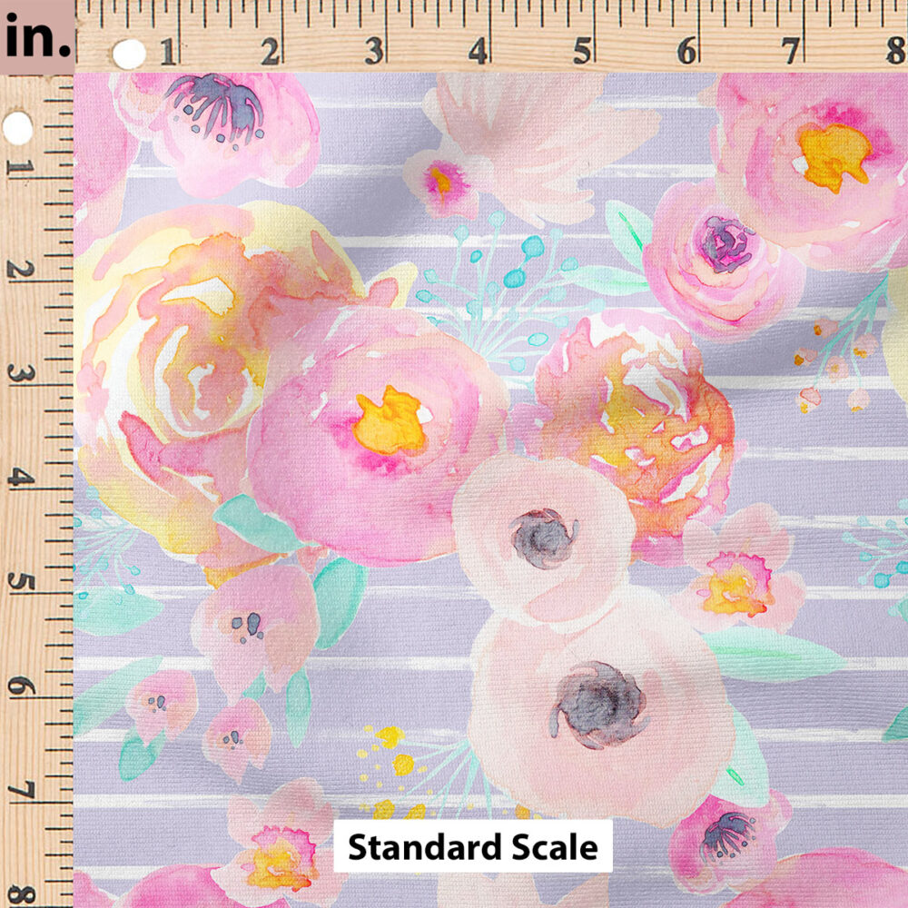 Ruler Scale for Blush Florals Stripes (Purple) by Indy Bloom Design