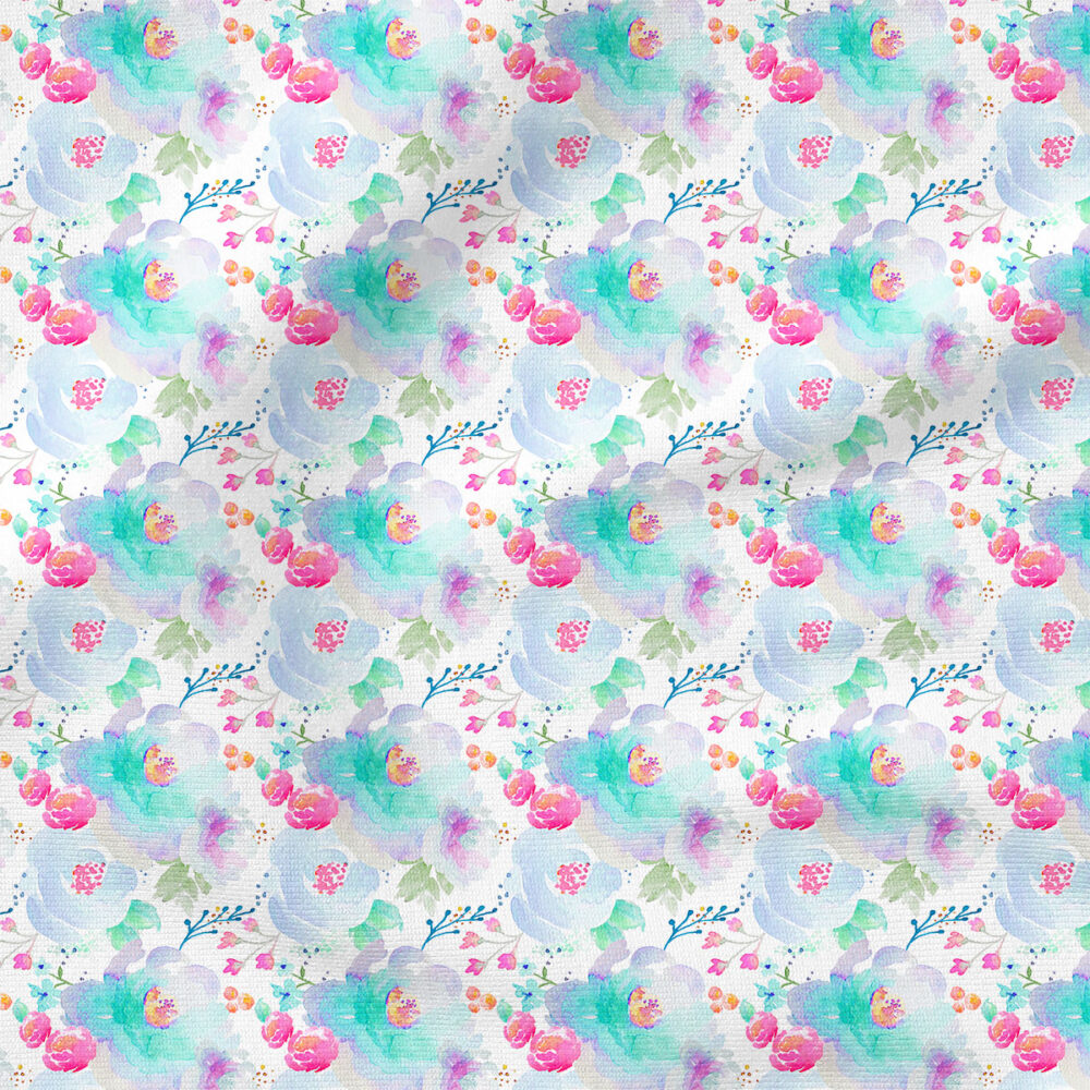 Floral Blues | Botanical Fabric Design | Indy Bloom Design