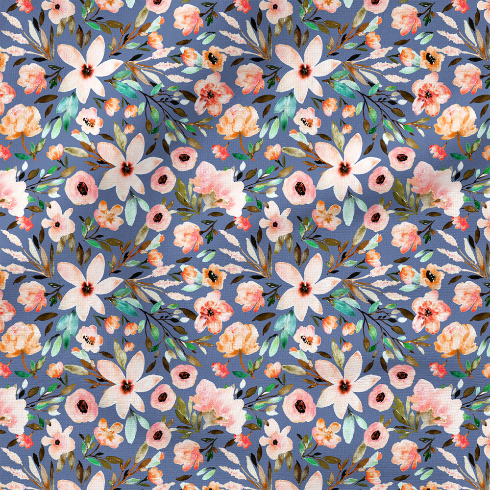 Azure | Botanical Fabric Design | Indy Bloom Design