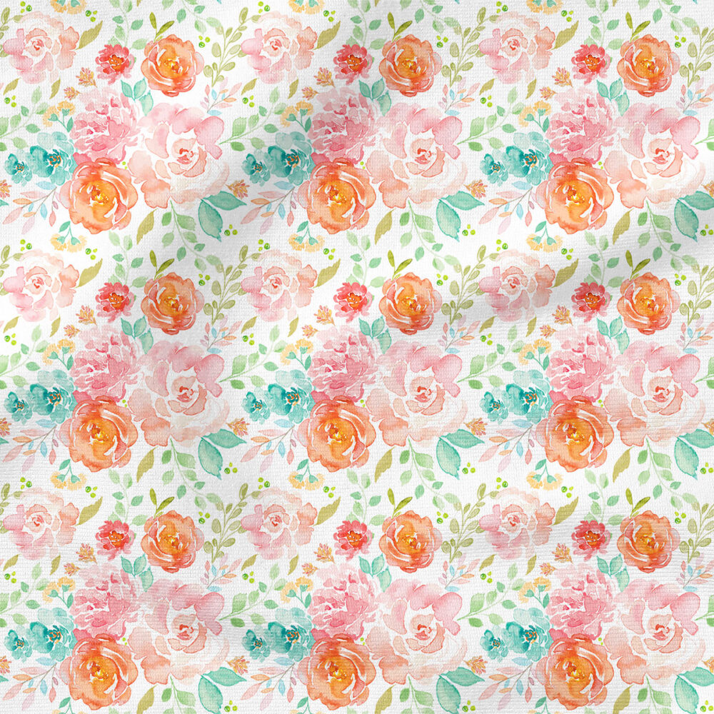 Rainbow Rosie | Botanical Fabric Design | Indy Bloom Design