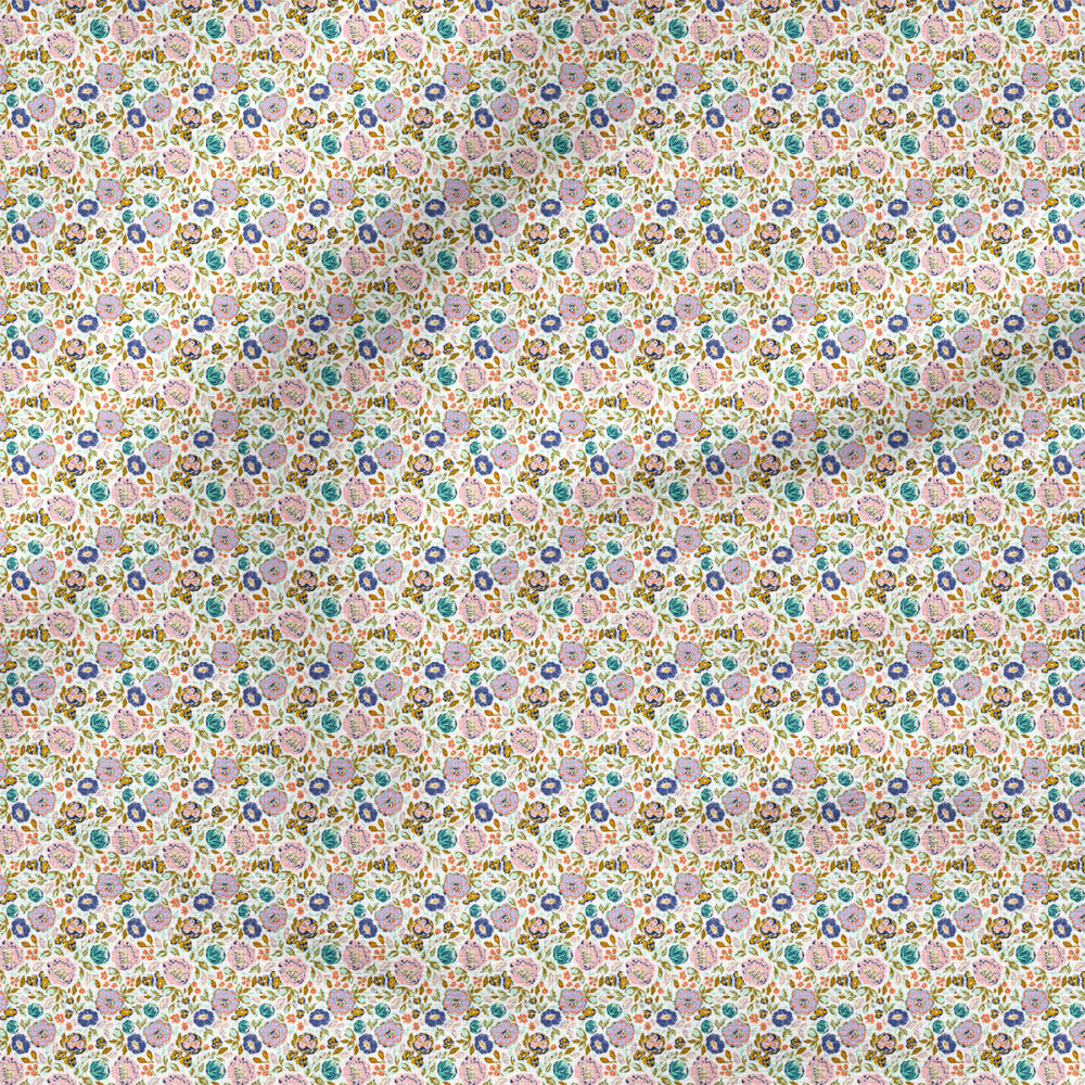 Millie (Golden) | Botanical Fabric Design | Indy Bloom Design