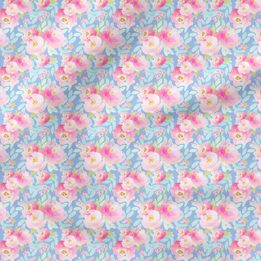 Plush Pink Florals (Lavender) | Botanical Fabric Design | Indy Bloom Design