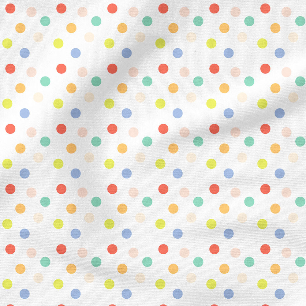 Bubble Gum Polka Dots | Stripes and Shapes Fabric Design | Indy Bloom Design