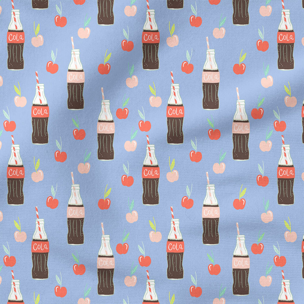 Cherry Cola | Food and Beverages Fabric Design | Indy Bloom Design