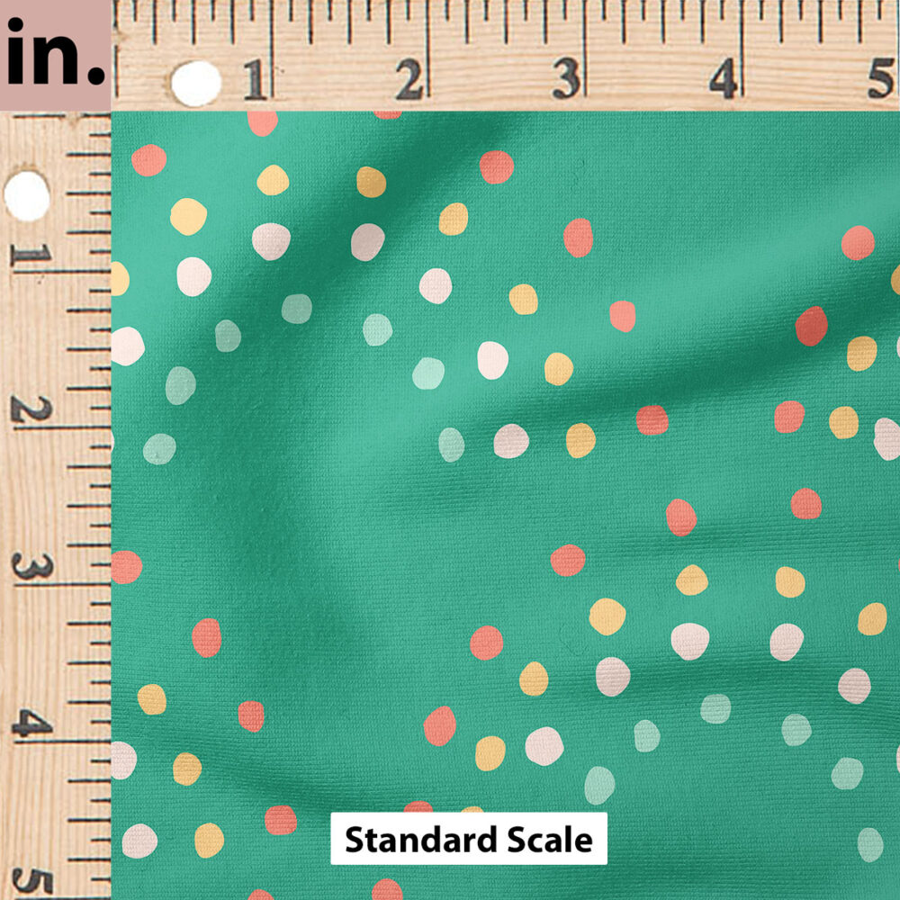 Ruler Scale for Retro Rainbow Dots (Teal) by Indy Bloom Design