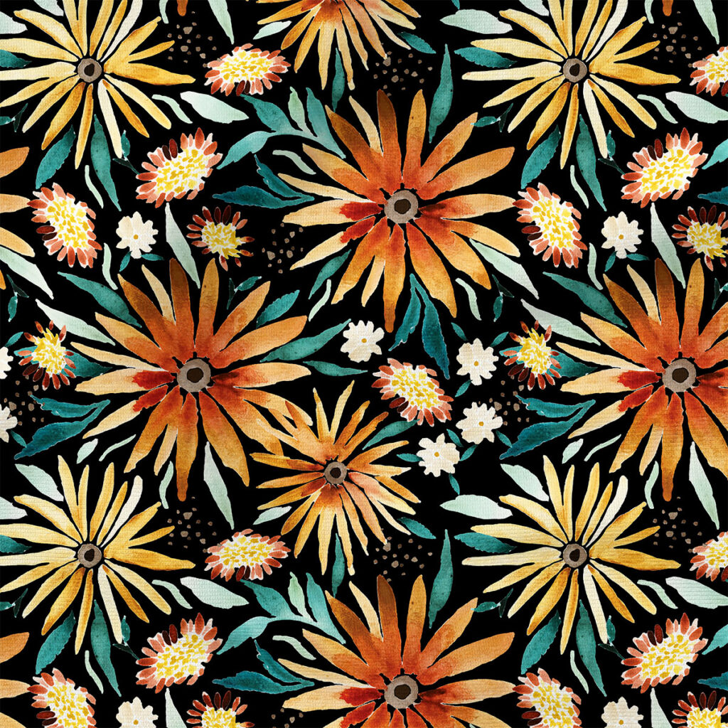 Amber Sunflower (Black) | Seasonal