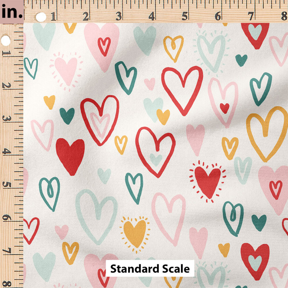 Ruler Scale for Bursting Hearts (Valentines Red) by Indy Bloom Design