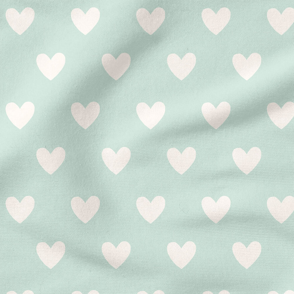 Dotted Pink (Mint) | Valentine's Day Fabric Design | Indy Bloom Design