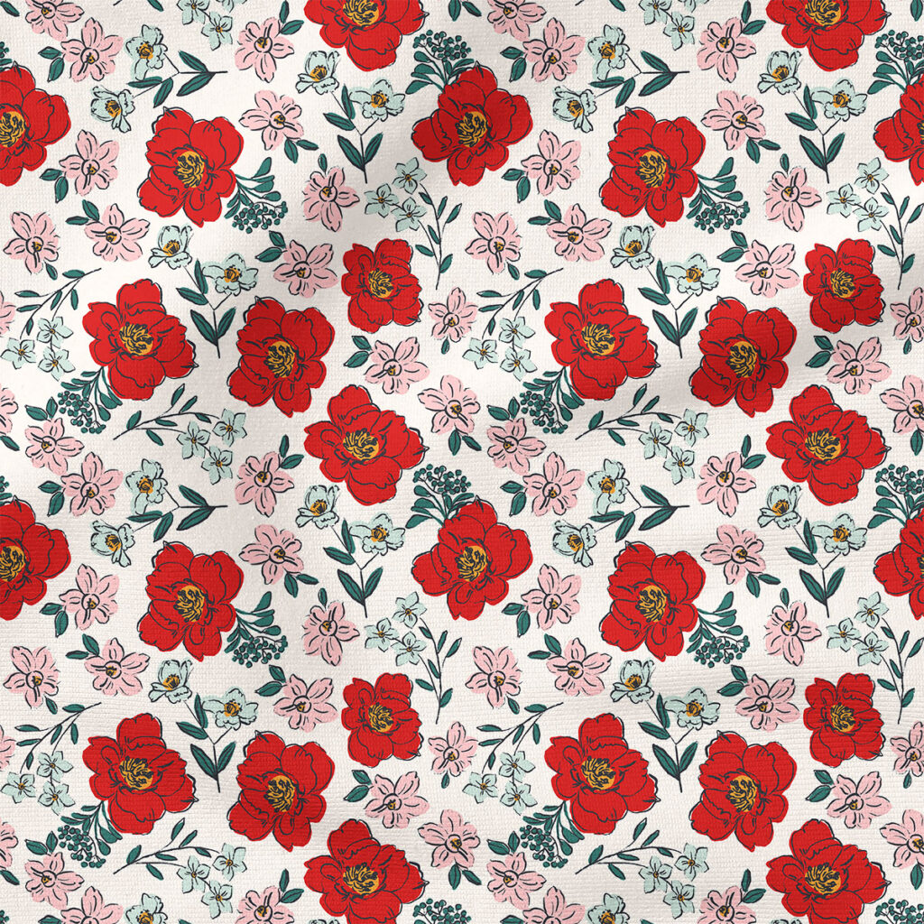 Sweet Pea Floral (Red) | Botanical