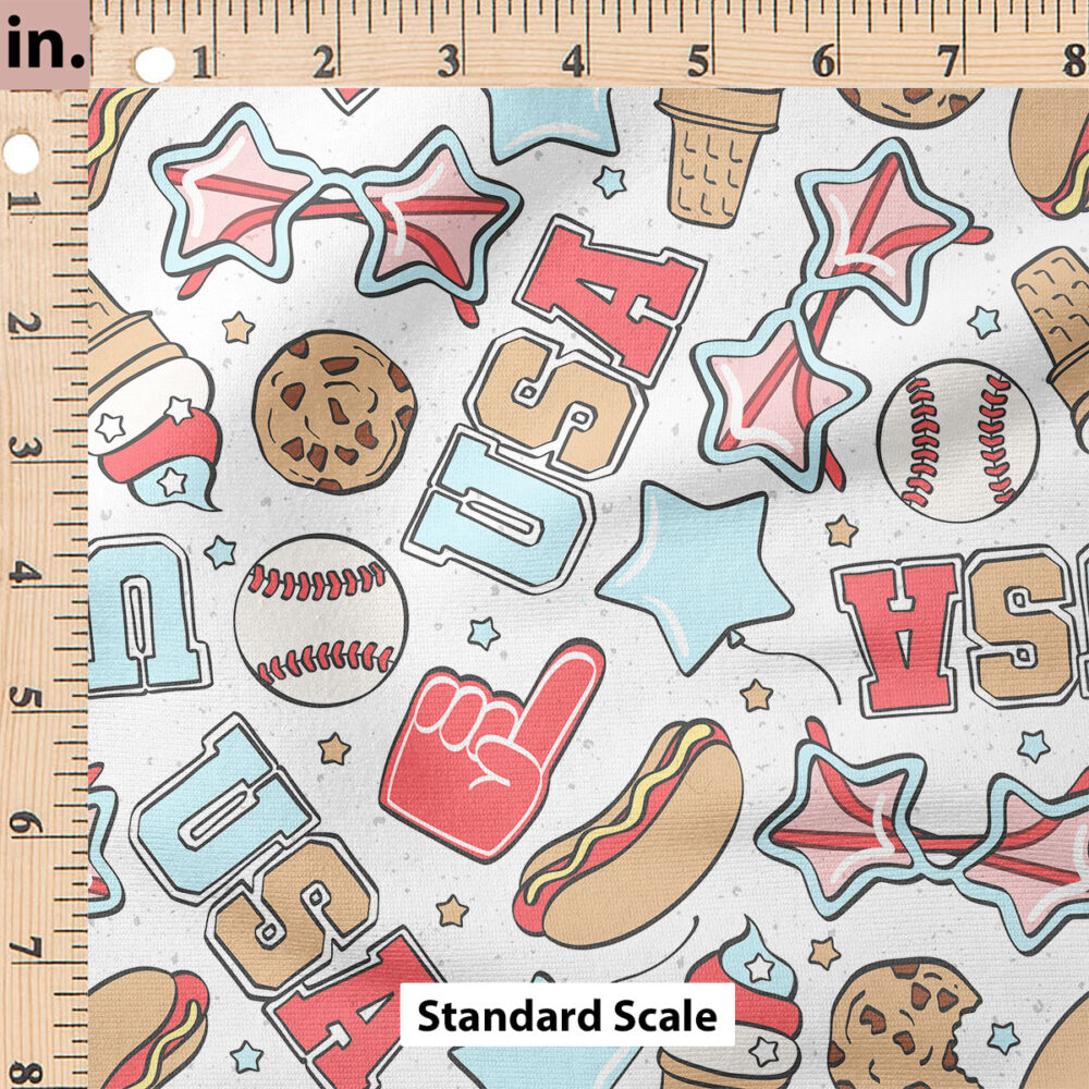 Ruler Scale for Fourth of July (Baseball) by Julie Storie Designs