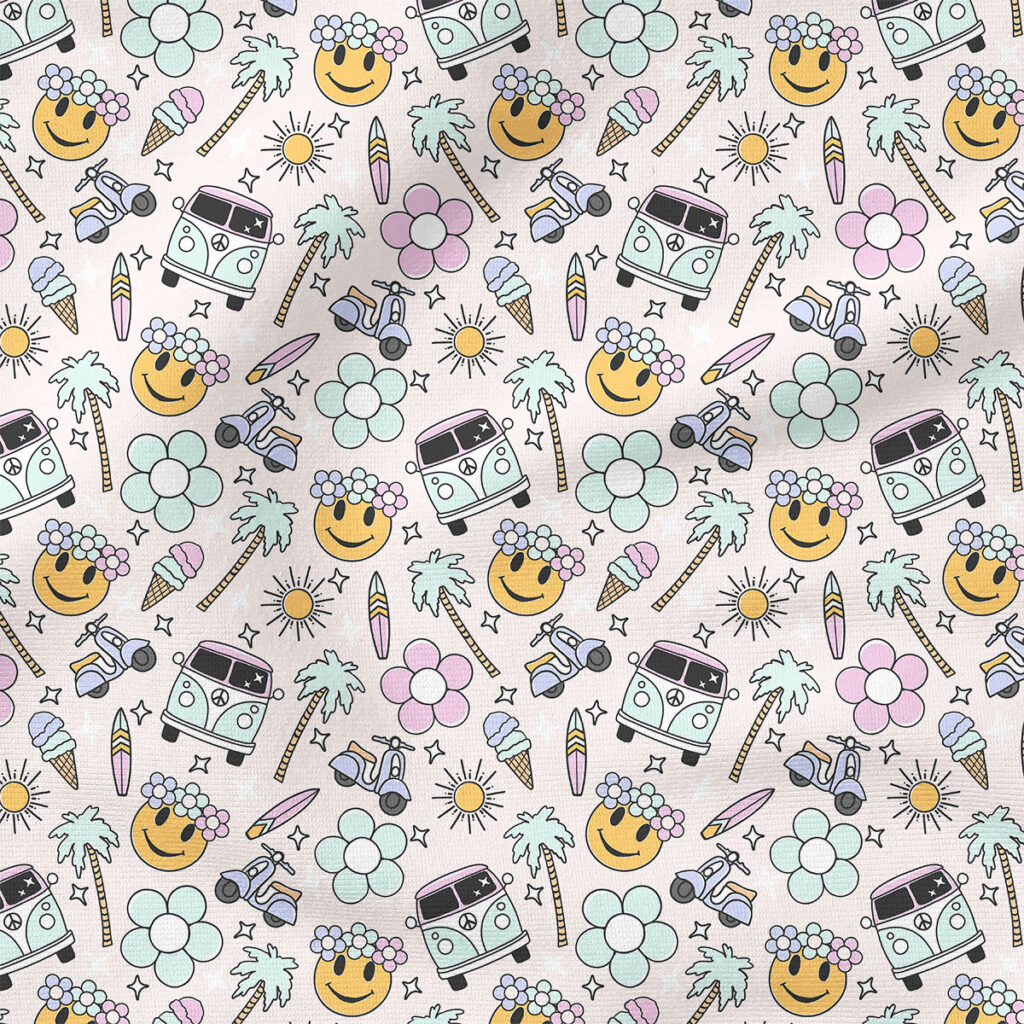 Groovy Summer | Children Fabric Design | Julie Storie Designs