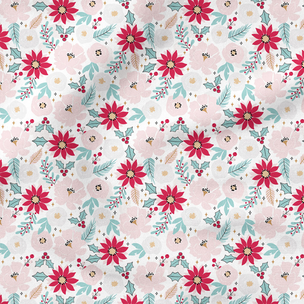 Christmas Floral | Holiday Fabric Design | Julie Storie Designs