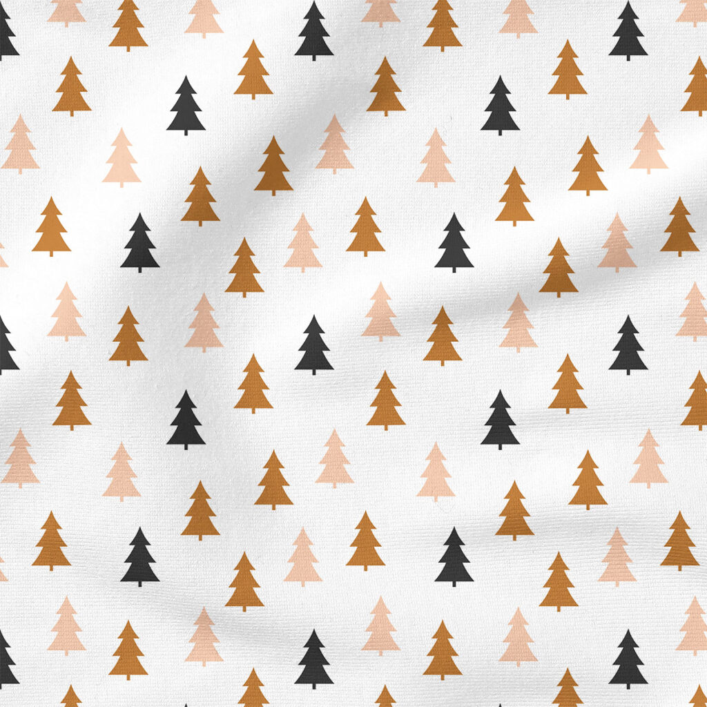 Christmas Tree (Pink) | Holiday Fabric Design | Julie Storie Designs