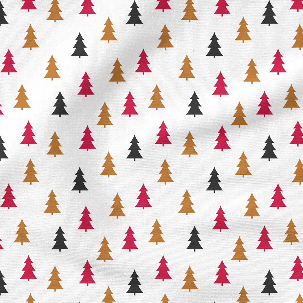 Christmas Tree (Red) | Holiday Fabric Design | Julie Storie Designs