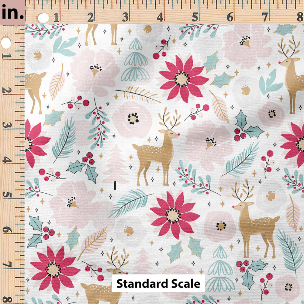 Ruler Scale for Reindeer Floral (Pink and Red) by Julie Storie Designs