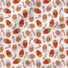 Smileys (Pink and Red) | Holiday Fabric Design | Julie Storie Designs