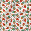 Smileys and Stars (Green and Red) | Holiday Fabric Design | Julie Storie Designs