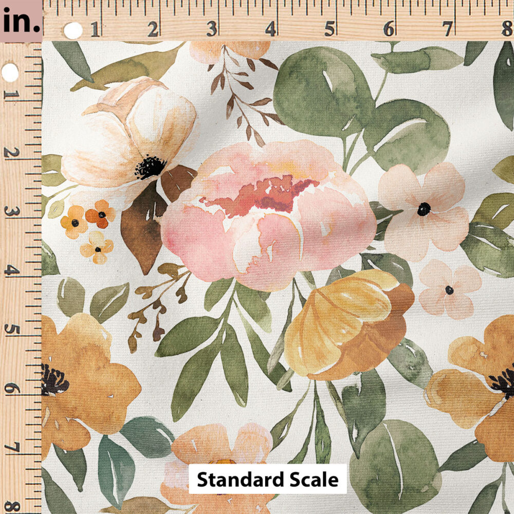 Ruler Scale for Charlotte Boho Floral (Cream) by Cate and Rainn