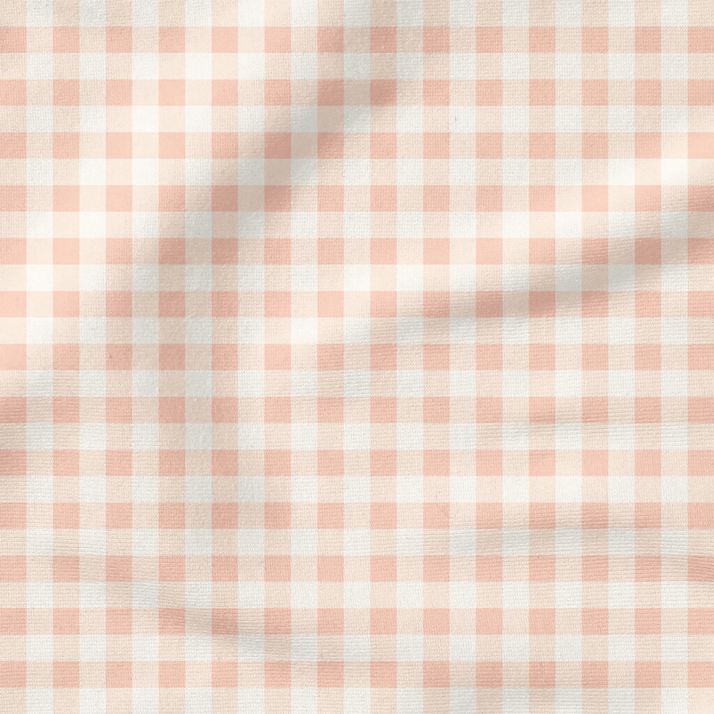 Charlotte Gingham (Light Pink) | Stripes and Shapes Fabric Design | Cate and Rainn