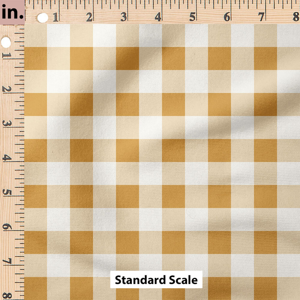 Ruler Scale for Charlotte Gingham (Mustard Yellow) by Cate and Rainn