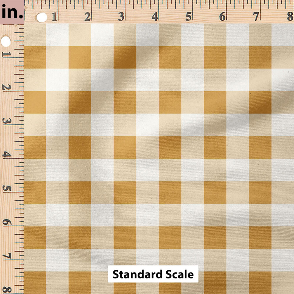 Ruler Scale for Charlotte Textured Gingham (Mustard Yellow) by Cate and Rainn