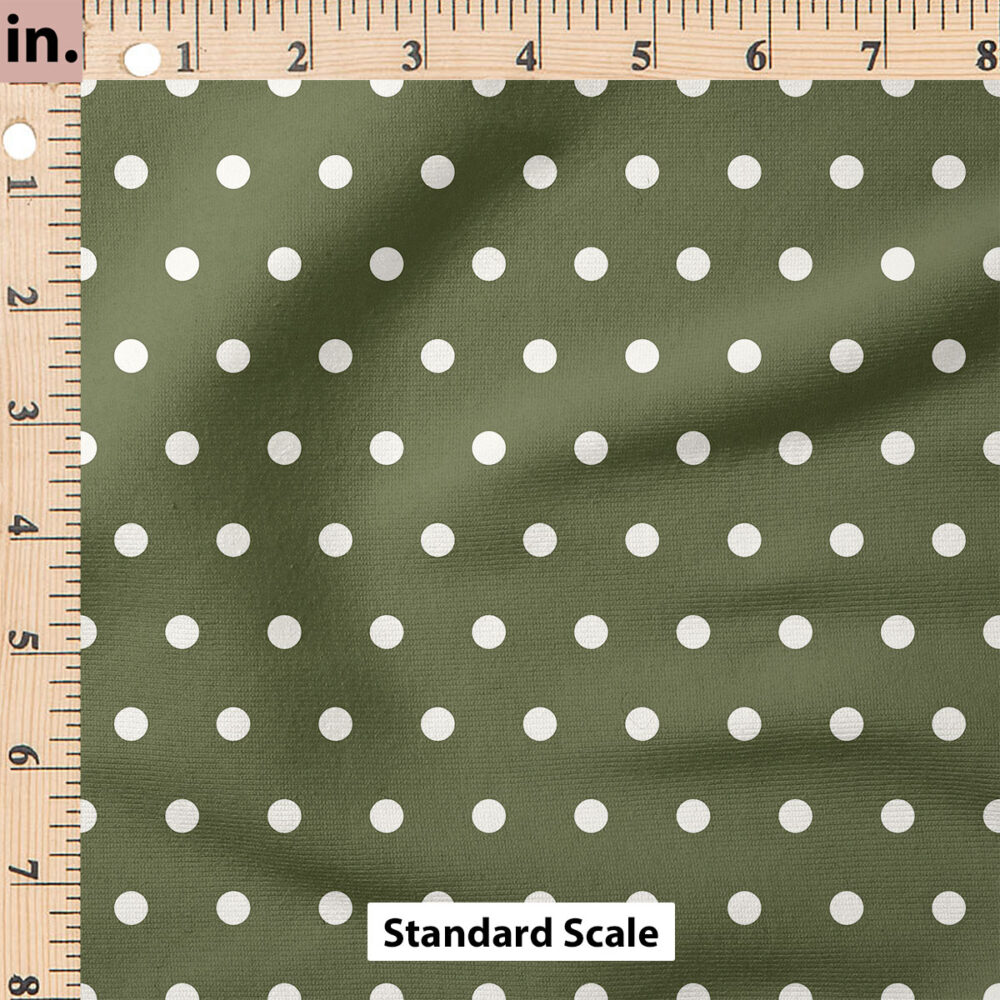 Ruler Scale for Charlotte Polka Dot (Forest Green) by Cate and Rainn