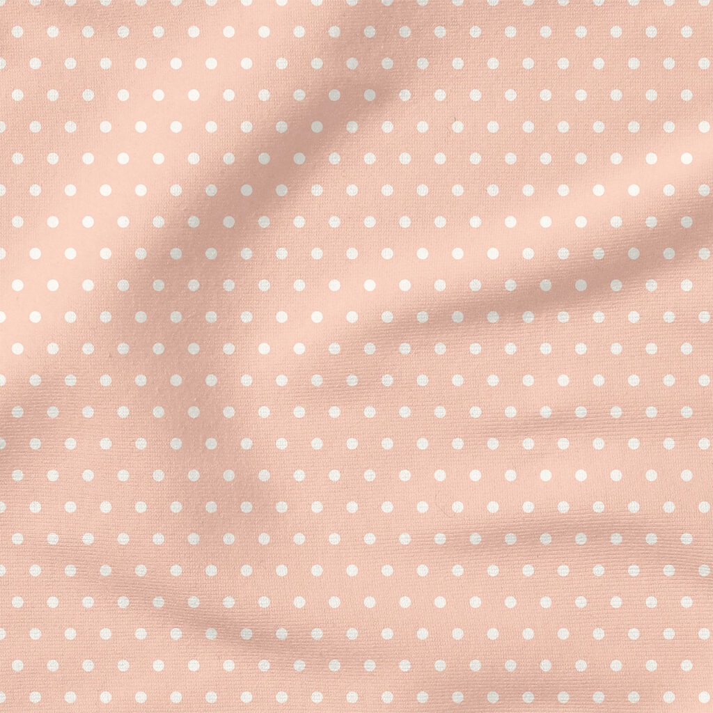 Charlotte Polka Dot (Light Pink) | Stripes and Shapes Fabric Design | Cate and Rainn