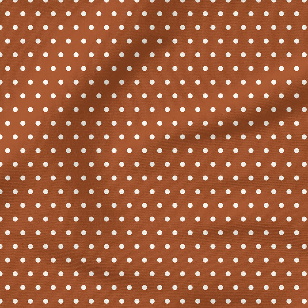 Charlotte Polka Dot (Terracotta) | Stripes and Shapes Fabric Design | Cate and Rainn