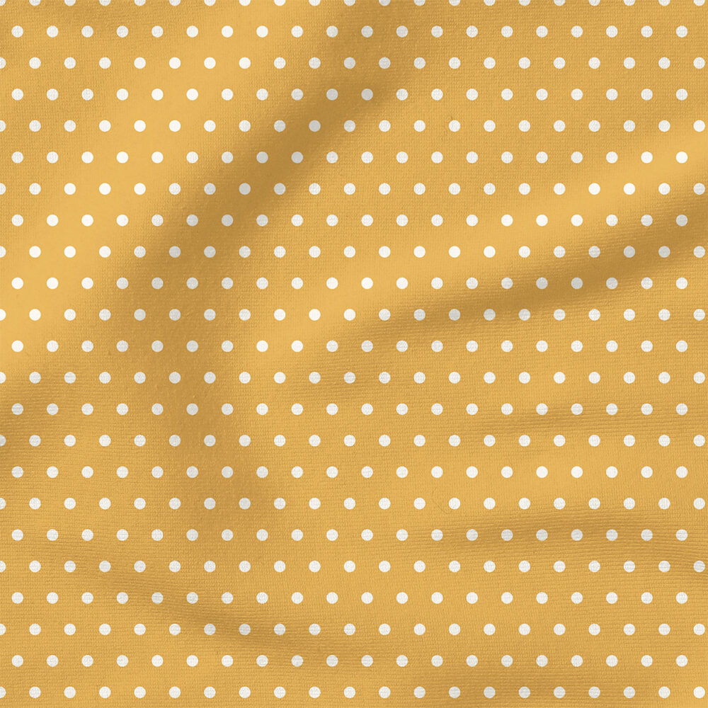 Charlotte Polka Dot (Yellow) | Stripes and Shapes Fabric Design | Cate and Rainn