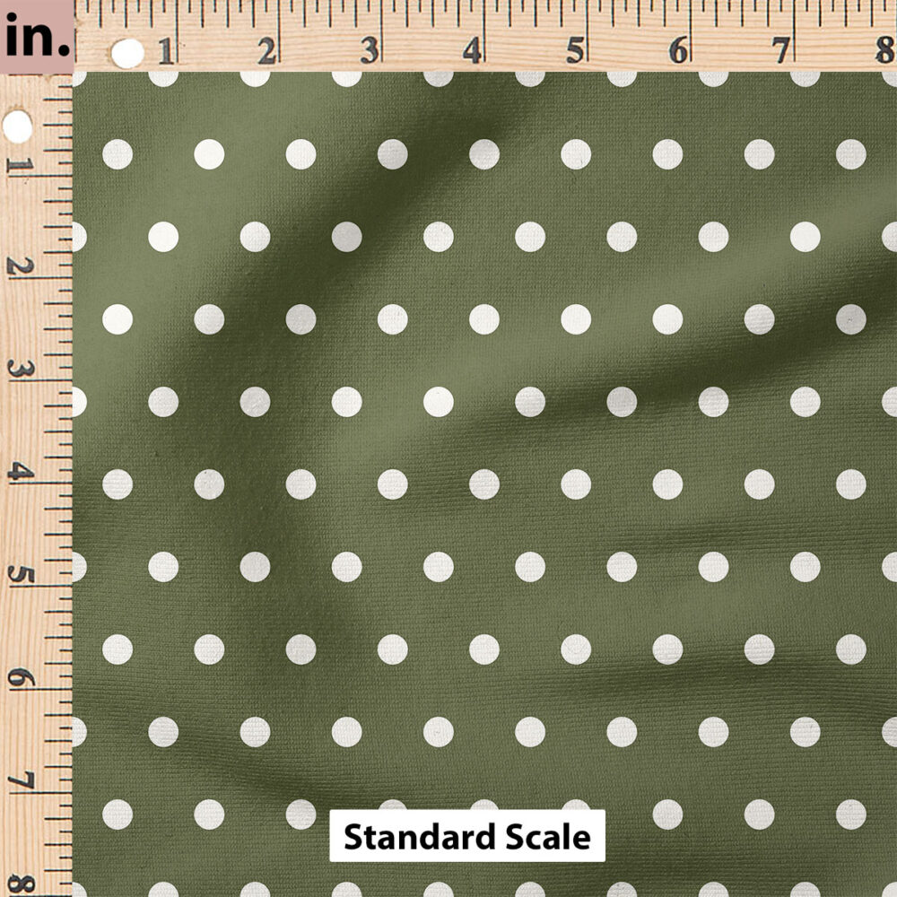 Ruler Scale for Charlotte Polka Dot Texture (Forest Green) by Cate and Rainn