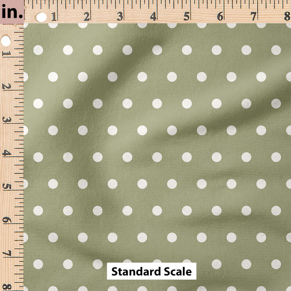 Ruler Scale for Charlotte Polka Dot Texture (Light Green) by Cate and Rainn