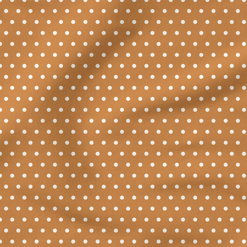 Charlotte Polka Dot Texture (Orange) | Stripes and Shapes Fabric Design | Cate and Rainn