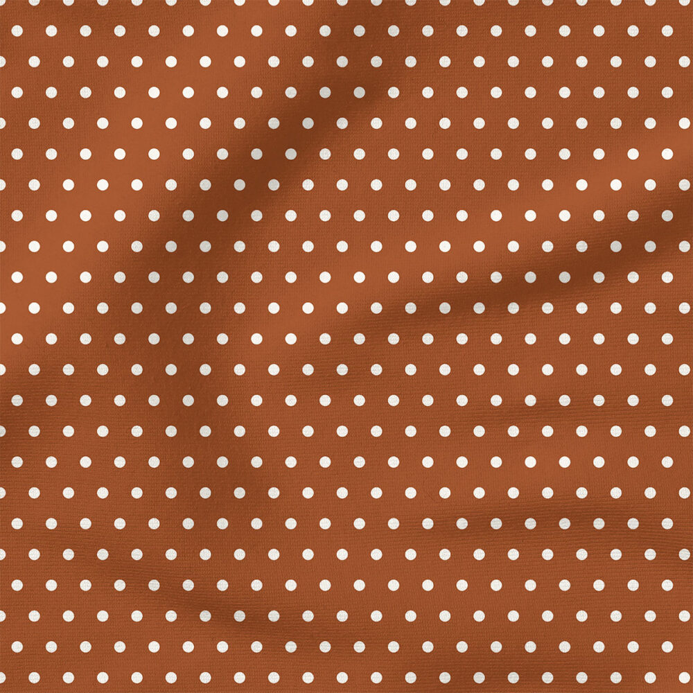 Charlotte Polka Dot Texture (Terracotta) | Stripes and Shapes Fabric Design | Cate and Rainn