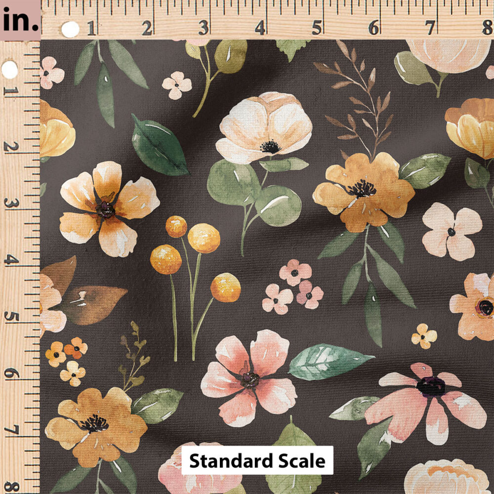 Ruler Scale for Charlotte Spaced Flowers (Dark) by Cate and Rainn