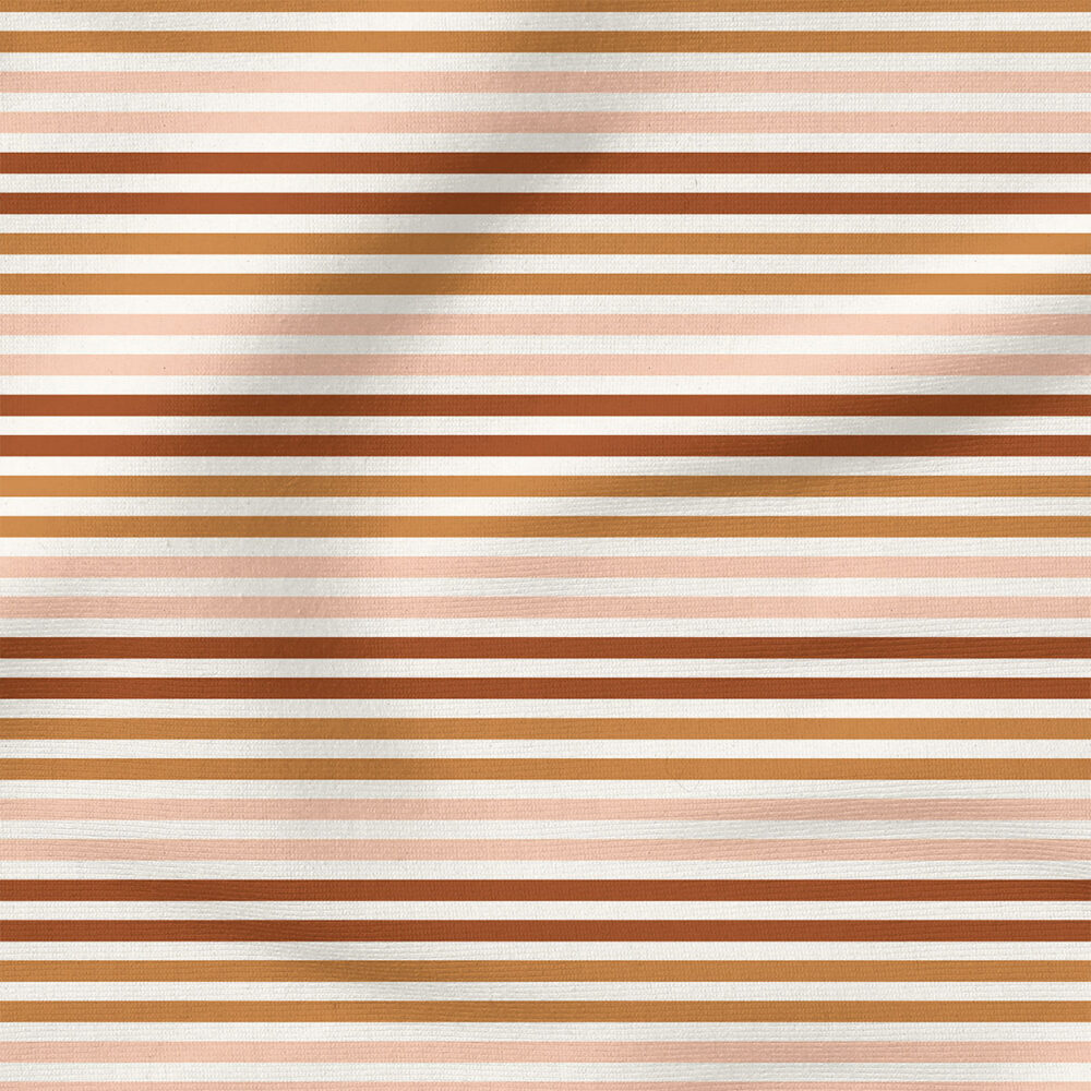 Charlotte Stripes Textured (Orange) | Stripes and Shapes Fabric Design | Cate and Rainn