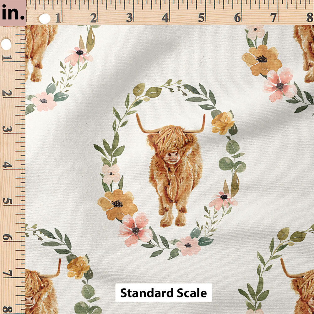 Ruler Scale for Highland Cow Wreath by Cate and Rainn