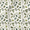 Watercolor Leaves (Green) | Botanical Fabric Design | Cate and Rainn