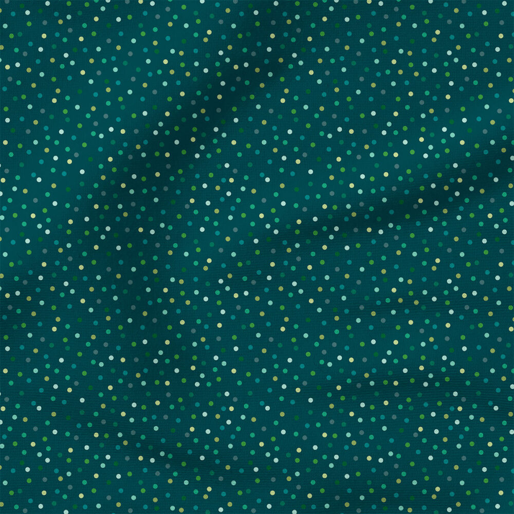 Multi Dots (Green) | Holiday Fabric Design | Cate and Rainn