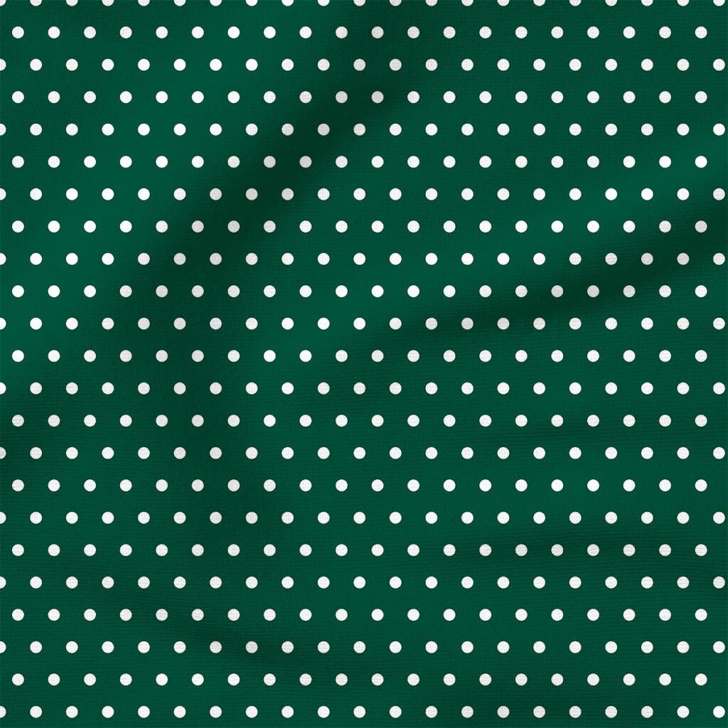 Polka Dot (Dark Green) | Holiday Fabric Design | Cate and Rainn