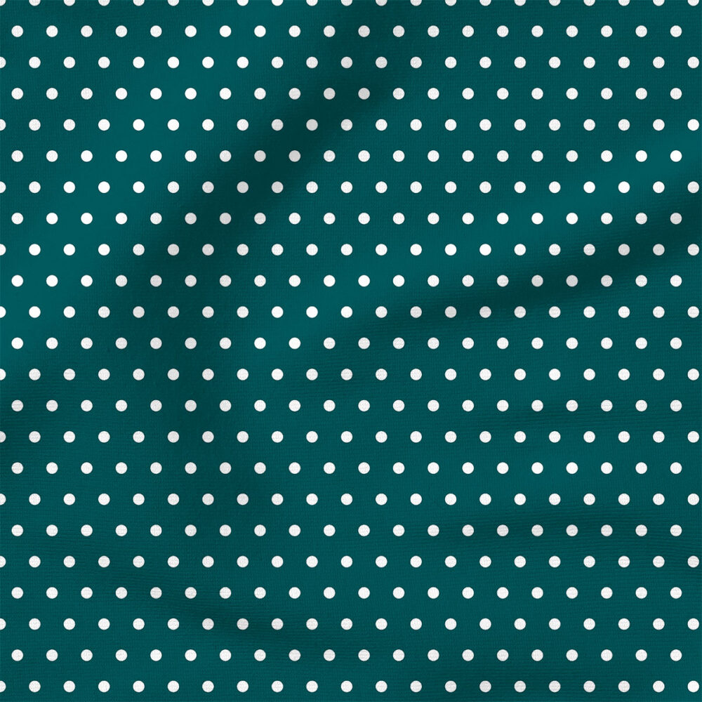 Polka Dot (Teal Green) | Holiday Fabric Design | Cate and Rainn