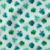 Shamrocks (Mint Blue) | Holiday Fabric Design | Cate and Rainn