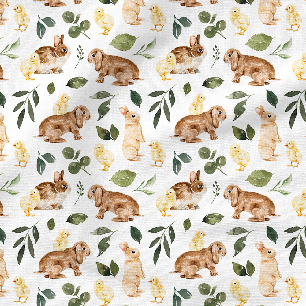 Bunnies and Chicks (White) | Holiday