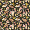 Bunnies and Chicks Floral (Black) | Holiday