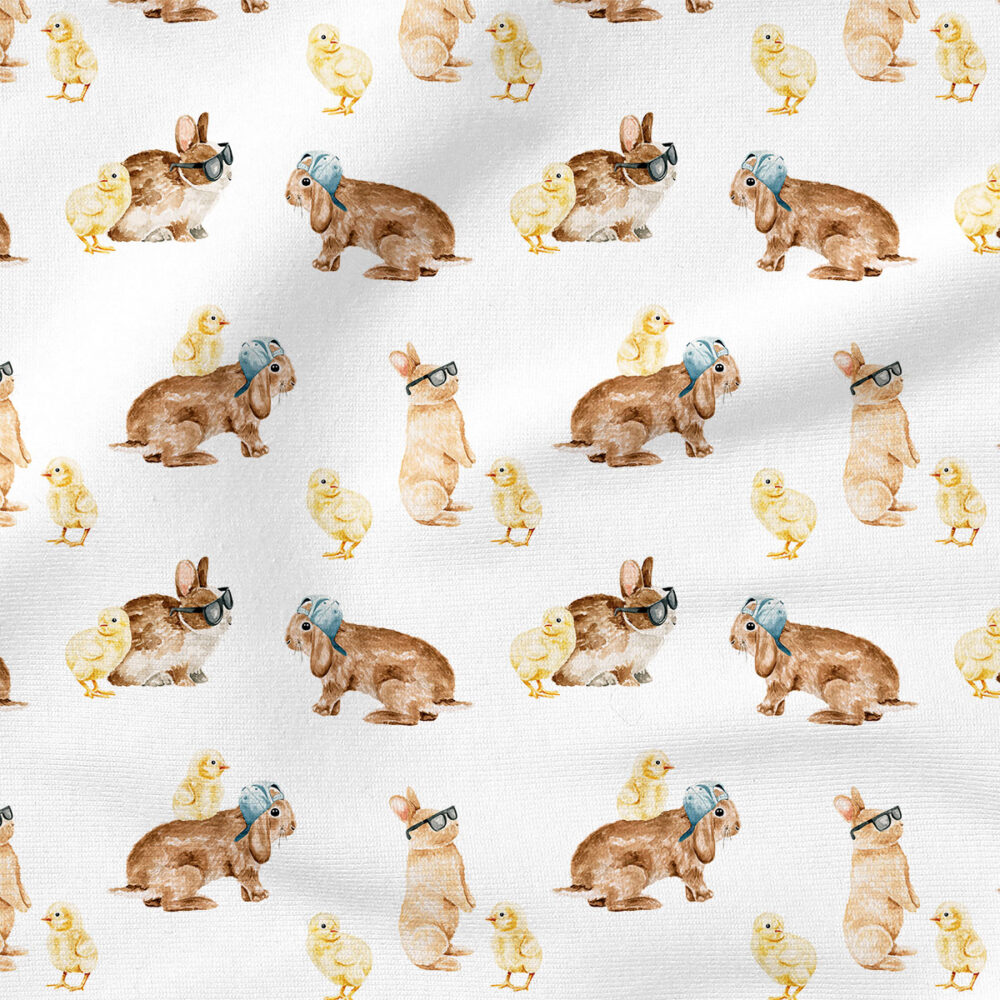 Cool Bunnies and Chicks (White) | Holiday