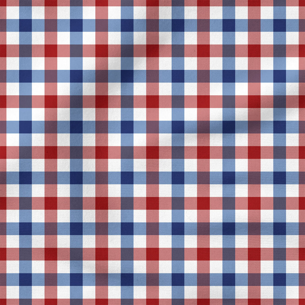 Patriotic Bold Gingham (Red White Blue) | Holiday