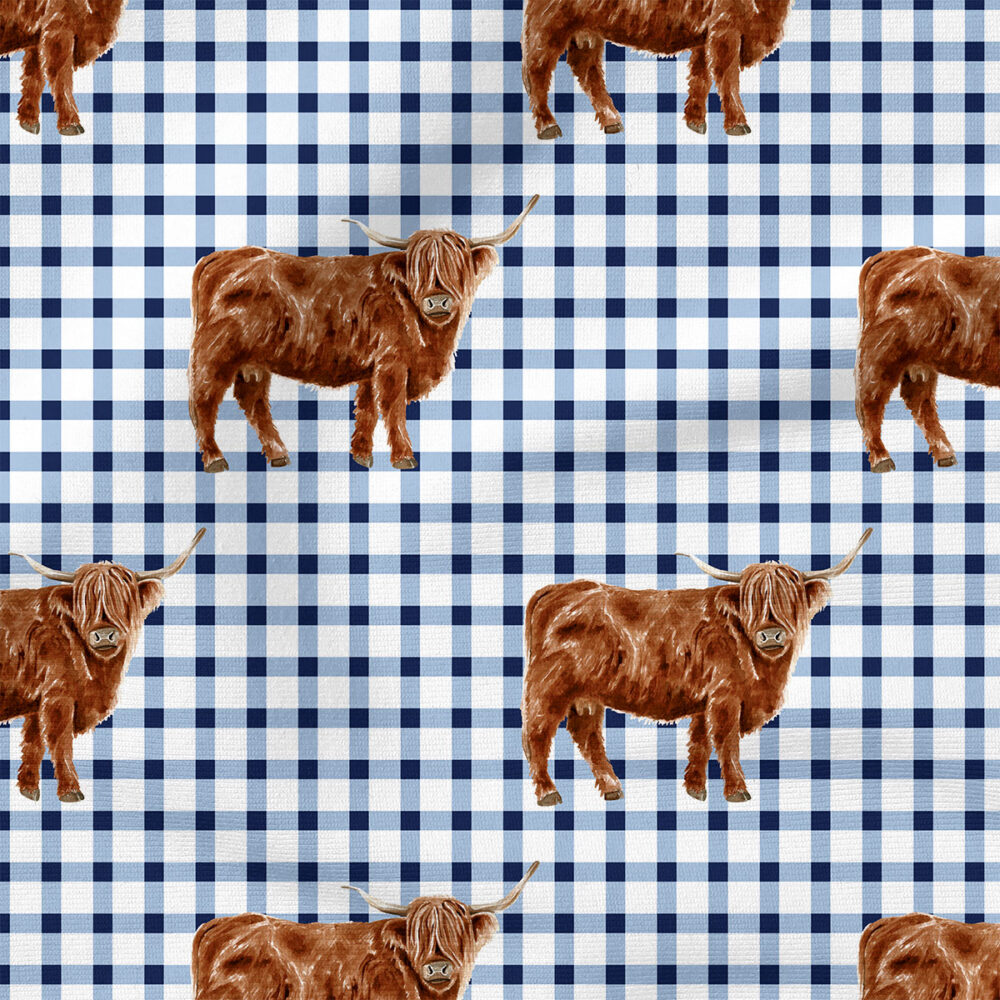 Patriotic Cow Gingham | Holiday